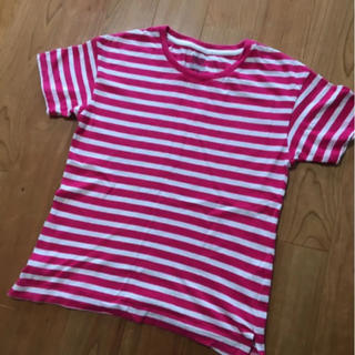 ジーユー(GU)のボーダー Tシャツ GU 半袖 ピンク 春 夏(Tシャツ(半袖/袖なし))