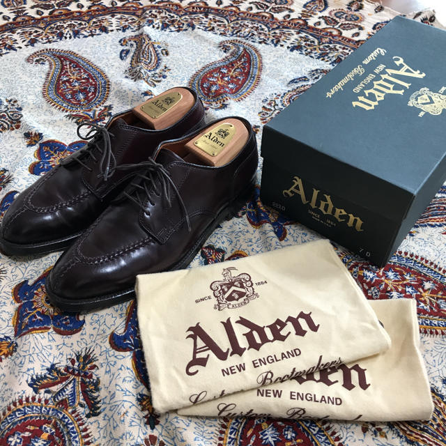 在庫処分・数量限定 貴重!!【美品】Alden 最高級 コードバン Vチップ