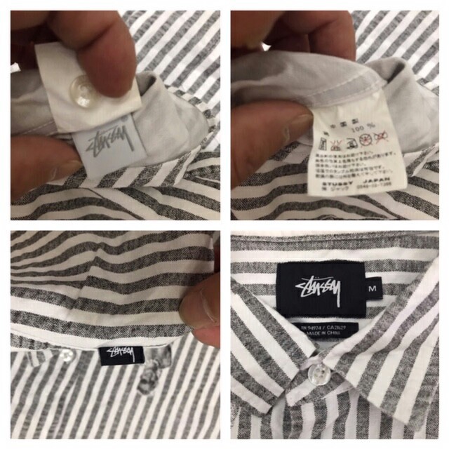 STUSSY(ステューシー)のSTUSSY ステューシー ストライプ　半袖シャツ　Mサイズ メンズのトップス(シャツ)の商品写真