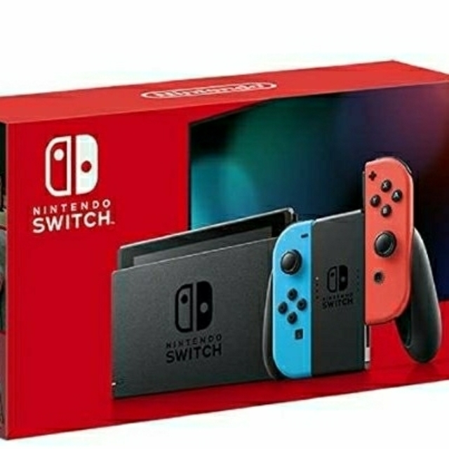 Nintendo Switch(ニンテンドースイッチ)の【新品】Nintendo switch 本体一式　ネオンブルーネオンレッド エンタメ/ホビーのゲームソフト/ゲーム機本体(家庭用ゲーム機本体)の商品写真