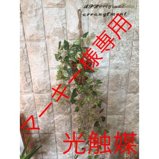 光触媒 人工観葉植物 抗菌消臭 ウォールグリーン ポトスガーランド80❌3個(壁掛けミラー)