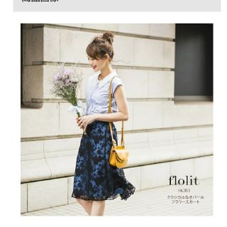 トッコ(tocco)の完売 トッコクローゼットクラシカルなオパールフラワースカート(ひざ丈スカート)