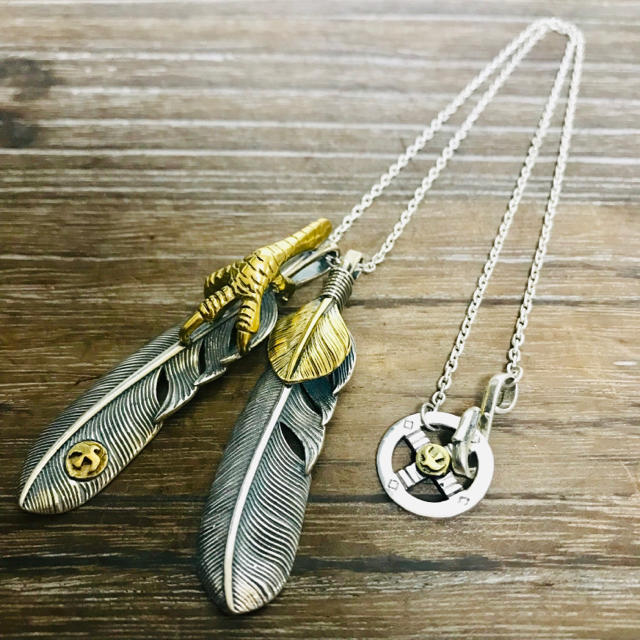 goro's - silver925 金爪 上金フェザー ネックレス / ゴローズ goro's - silver925 金爪 上金フェザー ネックレス / ゴローズ