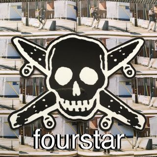 FOURSTARフォースターUS限定型抜superBIGスカルアイコンステッカー