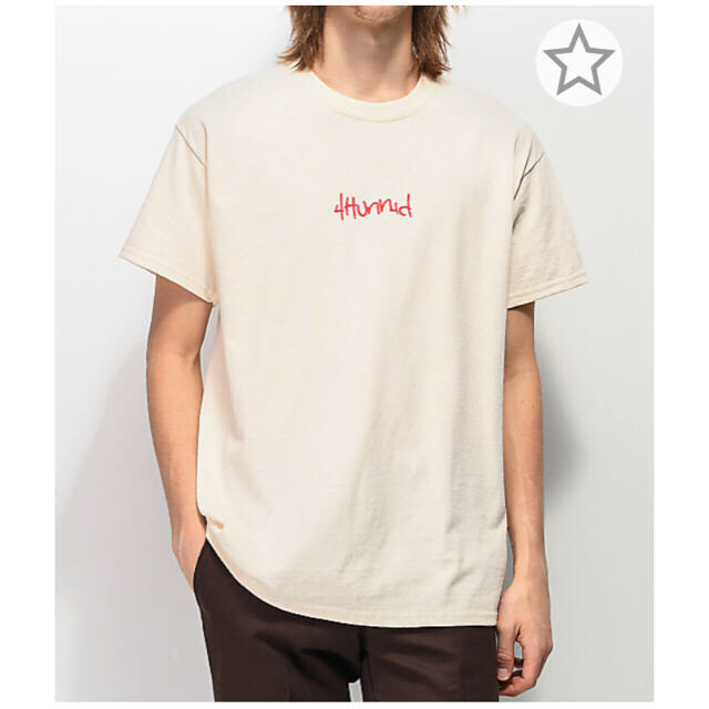 4Hunnid Photo Cream T-Shirt NATURAL Lサイズ メンズのトップス(Tシャツ/カットソー(半袖/袖なし))の商品写真