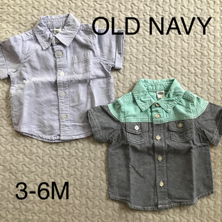 オールドネイビー(Old Navy)のオールドネイビー　シャツ2枚セット　3-6M 60-70サイズ(シャツ/カットソー)