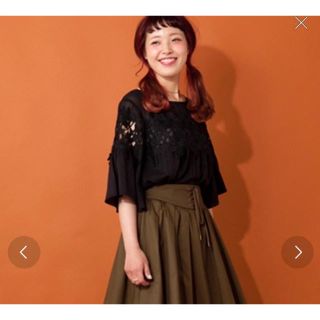 ダブルクローゼット(w closet)のw closet ダブルクローゼット フレア袖レース付きプルオーバー(シャツ/ブラウス(半袖/袖なし))