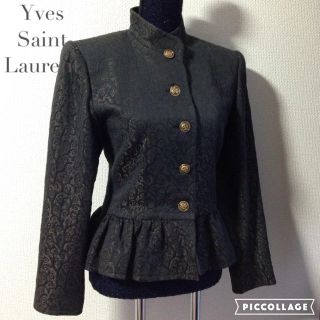 サンローラン(Saint Laurent)のイヴサンローランペプラムジャケット(ノーカラージャケット)