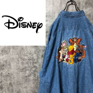 ディズニー(Disney)の【楽天君様専用】ディズニー☆くまのプーさんビッグキャラ刺繍ビッグデニムシャツ(シャツ)