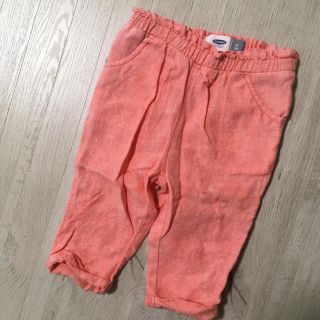 オールドネイビー(Old Navy)のOLD NAVY☆2歳用☆麻混9部丈パンツ☆ペールオレンジ(パンツ/スパッツ)