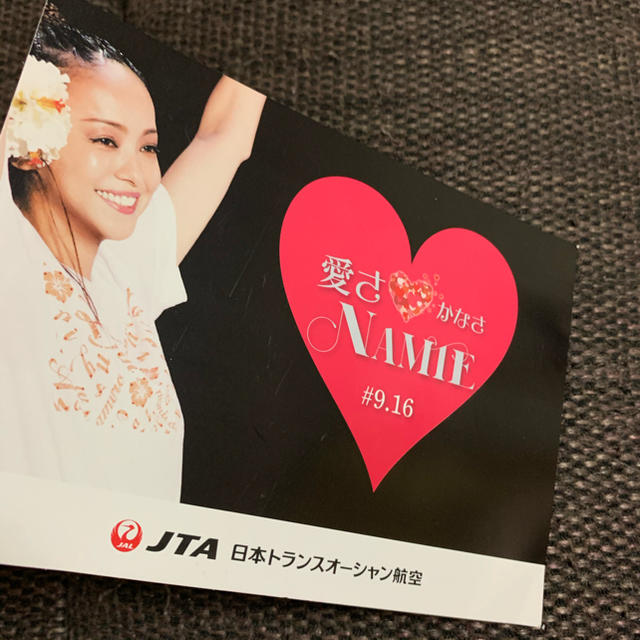 【送料込】安室奈美恵 JAL沖縄便限定ポストカード エンタメ/ホビーのタレントグッズ(ミュージシャン)の商品写真