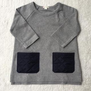 ジェイクルー(J.Crew)の美品　jcrew キッズ　トップス グレー　チュニック　(Tシャツ/カットソー)