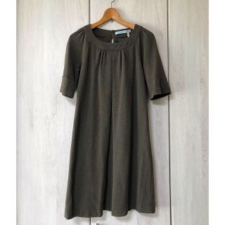 ワコール(Wacoal)の【kumi様専用】マタニティ/授乳服　ワンピース半袖M カーキ/茶　ワコール(マタニティワンピース)