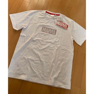 ディズニー(Disney)の新品タグ付き★MARVEL マーベル　ラインストーン　ロゴ　Tシャツ　L(Tシャツ/カットソー(半袖/袖なし))