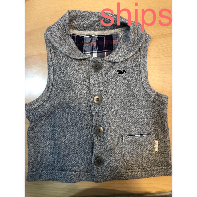 SHIPS(シップス)のships  90サイズ　ベスト　カーディガン？　薄手 キッズ/ベビー/マタニティのキッズ服女の子用(90cm~)(カーディガン)の商品写真