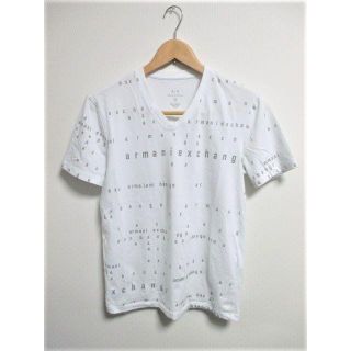 アルマーニエクスチェンジ(ARMANI EXCHANGE)の☆アルマーニ エクスチェンジ 総ロゴ Ｖネック Tシャツ 半袖/メンズ/XS(Tシャツ/カットソー(半袖/袖なし))