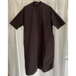 ムジルシリョウヒン(MUJI (無印良品))の無印良品オープンカラーシャツ 半袖ワンピース(ひざ丈ワンピース)