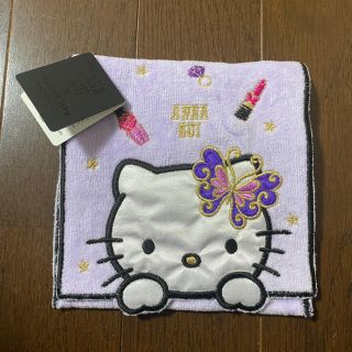 アナスイ(ANNA SUI)のアナスイ コラボ ハローキティ ポケットハンカチ ポケット ハンドタオル　紫(ハンカチ)