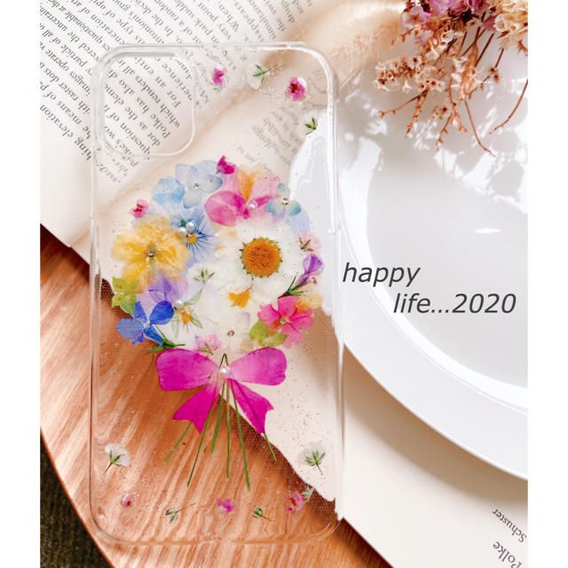 .｡.:*:.｡.✽.10種のお花のブーケ.｡.:*:.｡2020 ハンドメイドのスマホケース/アクセサリー(スマホケース)の商品写真