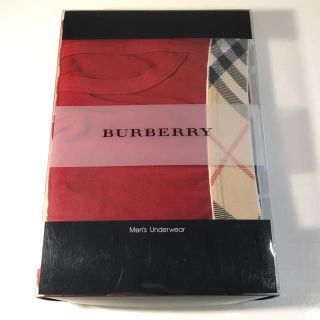 バーバリー(BURBERRY)の正規品 BURBERRY バーバリー ノバチェックトリム ボクサーパンツ L 赤(ボクサーパンツ)