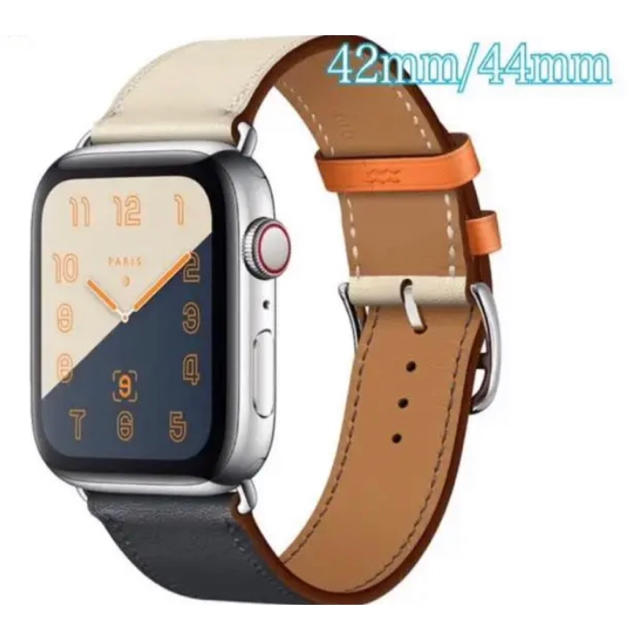 未使用、セール中】Apple Watch レザーベルト  42/44mm メンズの時計(レザーベルト)の商品写真