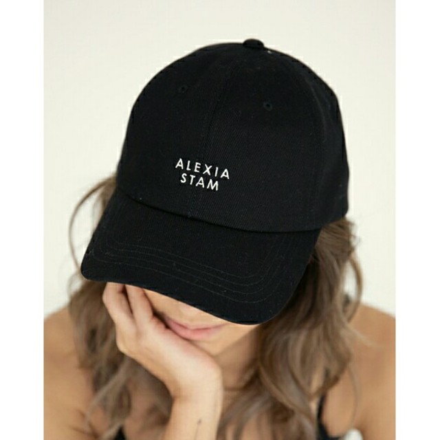 【新品】ALEXIASTAM SeparatedLogoCap キャップ 黒帽子