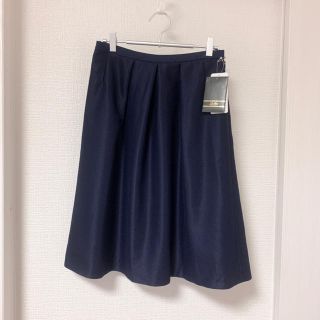 レリアン(leilian)のレリアン💛未使用💛チュールスカート9号ネイビー(ひざ丈スカート)