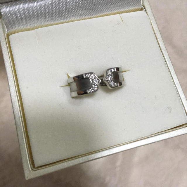 Cartier(カルティエ)のサイズ50 カルティエ K18WG C2ダイヤモンドリング レディースのアクセサリー(リング(指輪))の商品写真