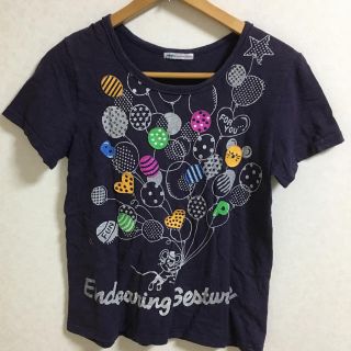 ラフ(rough)のメロリーナさま専用　rough ラフ 半袖Ｔシャツ  ねずみと風船が可愛い  紫(Tシャツ(半袖/袖なし))