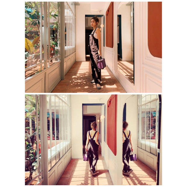 SNIDEL(スナイデル)の【送料無料】SNIDEL 紗栄子さん着用 ストレートオーバーオール 美品 レディースのパンツ(サロペット/オーバーオール)の商品写真