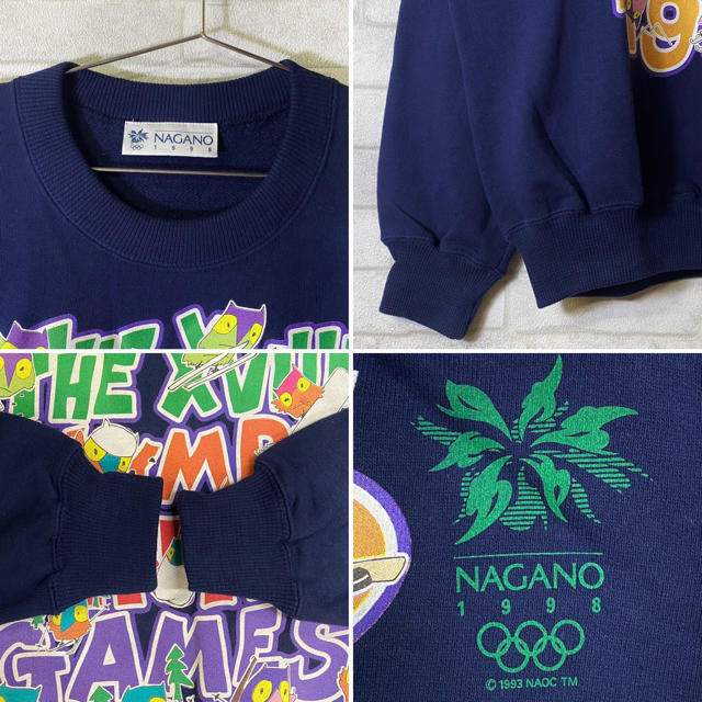 NAGANO 1998】長野オリンピック スノーレッツ スウェット NAGANO 1998】長野オリンピック スノーレッツ スウェット