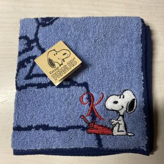 スヌーピー(SNOOPY)のSNOOPY イニシャルハンドタオル　K(タオル)