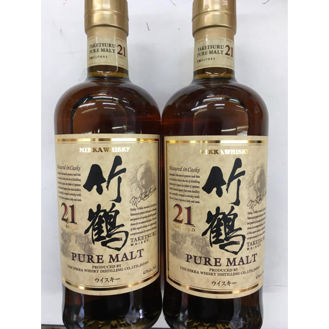 ニッカウヰスキー(ニッカウイスキー)の竹鶴21年 2本セット 食品/飲料/酒の酒(ウイスキー)の商品写真