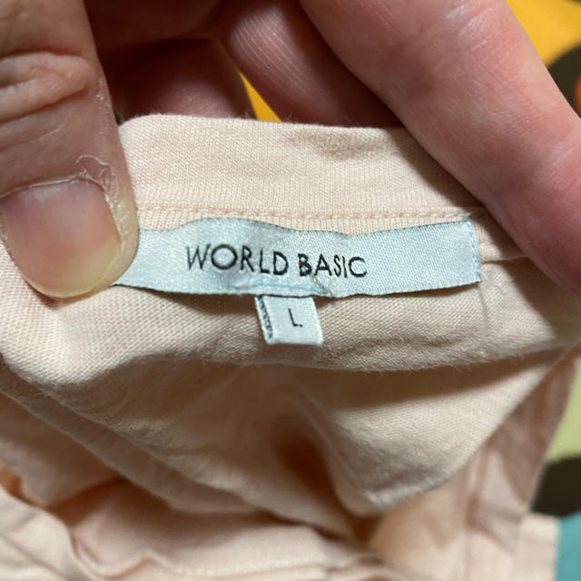 WORLD BASIC(ワールドベーシック)のレディース　カットソー　長袖　薄ピンク レディースのトップス(カットソー(長袖/七分))の商品写真