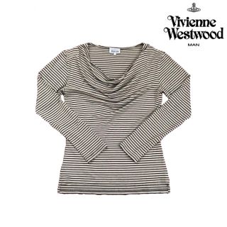 ヴィヴィアンウエストウッド(Vivienne Westwood)の〈Vivienne Westwood MAN〉ドレープパンチングボーダーロンT(Tシャツ/カットソー(七分/長袖))