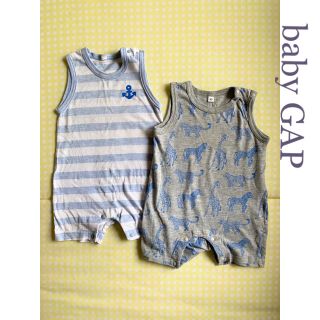 ベビーギャップ(babyGAP)のGAP ロンパース ランニング 2枚セット(カバーオール)