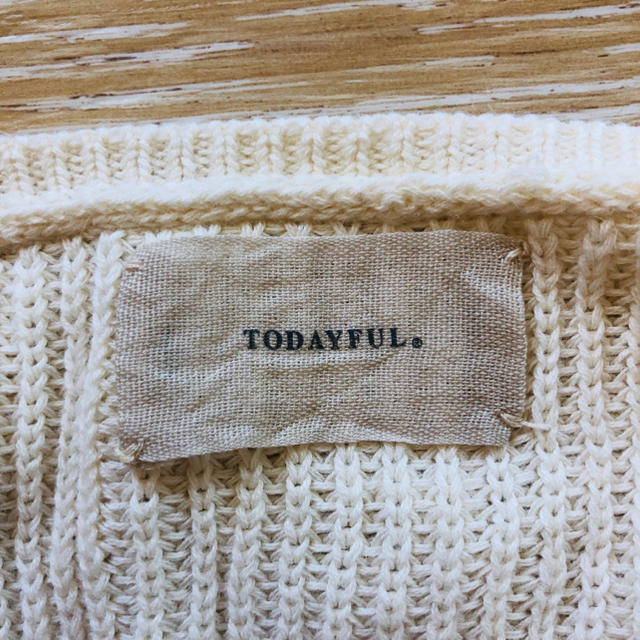 TODAYFUL(トゥデイフル)の美品♡todayful バッククロスニットキャミ  ホワイト レディースのトップス(キャミソール)の商品写真