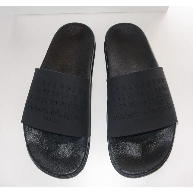 Maison Martin Margiela(マルタンマルジェラ)のマルジェラ black logo ロゴ サンダル size43 メンズの靴/シューズ(サンダル)の商品写真