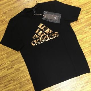 アディダス(adidas)の【新品】アディダス　Tシャツ　サイズL   ブラック　カモ(Tシャツ/カットソー(半袖/袖なし))