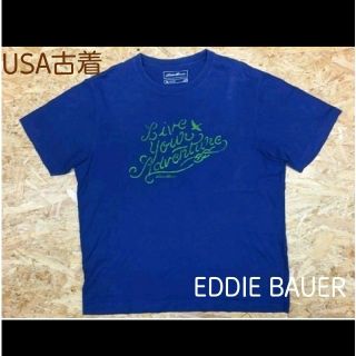 エディーバウアー(Eddie Bauer)のEDDIE BAUER　USA古着　状態良好　ブルー系　ユニセックス(Tシャツ/カットソー(半袖/袖なし))