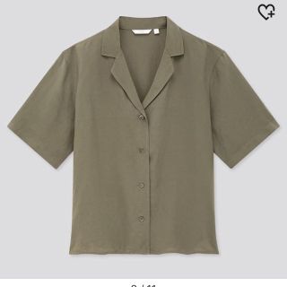 ユニクロ(UNIQLO)の今季ユニクロリネンブレンドのオープンカラーシャツMサイズ新品未使用(シャツ/ブラウス(半袖/袖なし))