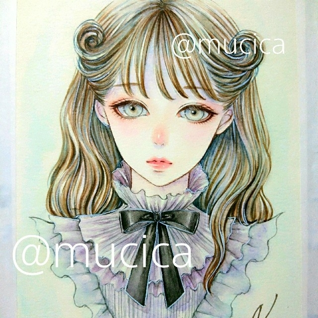 手描きイラスト オリジナル 水彩画 品揃え豊富で 10200円 www.toyotec.com