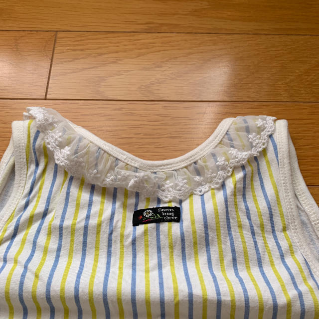 JUNK STORE(ジャンクストアー)のJUNK STOREノースリーブストライプワンピ キッズ/ベビー/マタニティのキッズ服女の子用(90cm~)(ワンピース)の商品写真