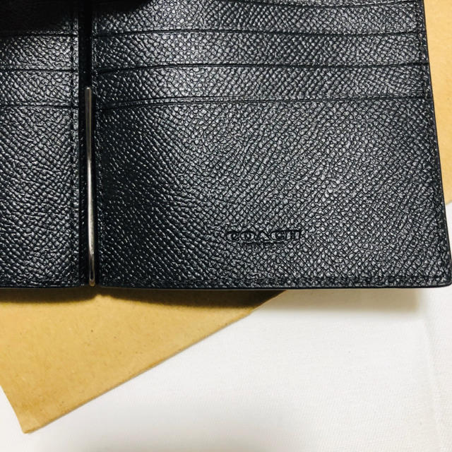 COACH(コーチ)の【新品】COACH マネークリップ コーチ ブラック メンズ 財布 メンズのファッション小物(マネークリップ)の商品写真