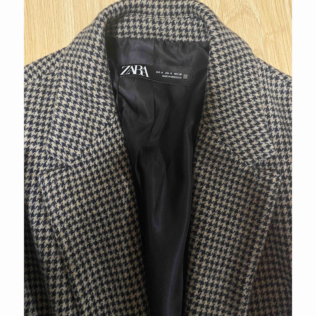 ZARA(ザラ)のZARA千鳥柄 チェック柄 コート レディースのジャケット/アウター(その他)の商品写真