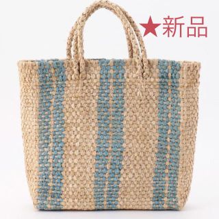 ニジュウサンク(23区)の23区アバカバスク編みかごバッグ★新品★(かごバッグ/ストローバッグ)