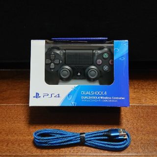 プレイステーション4(PlayStation4)の【新品未使用】PS4 コントローラー USB付き(家庭用ゲーム機本体)