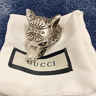 グッチ(Gucci)の美品！GUCCI リング ウルフヘッド ラージサイズ(リング(指輪))