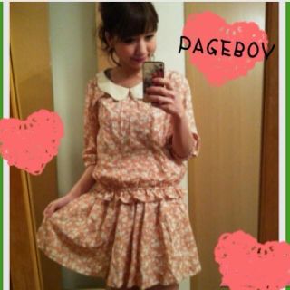 ページボーイ(PAGEBOY)の桃プロデュース♡セットアップ(ミニワンピース)