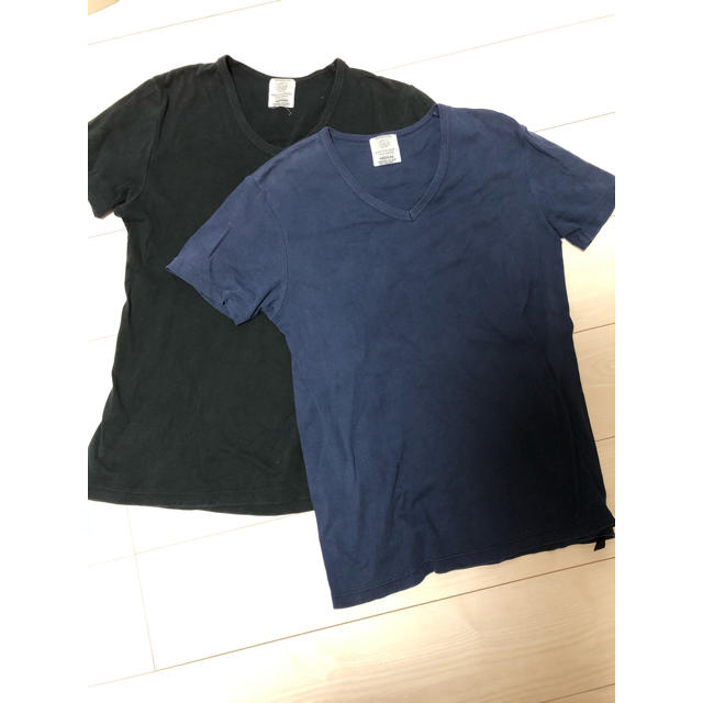 BEAUTY&YOUTH UNITED ARROWS(ビューティアンドユースユナイテッドアローズ)のTシャツ　Vネック　2枚組　ブラック　ネイビー メンズのトップス(Tシャツ/カットソー(半袖/袖なし))の商品写真